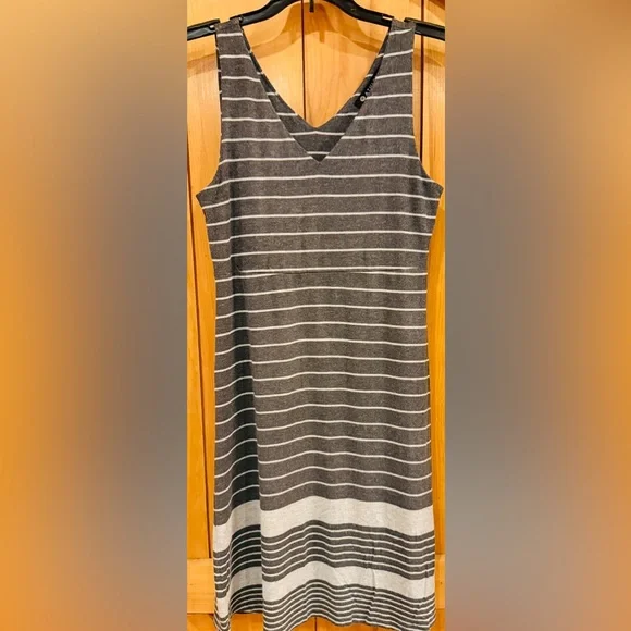 ATHLETA Santorini Striped VNeck Sleeveless Tank Mini Dress Modal/Spandex Size SP - Picture 1 of 3